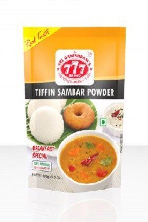 777 Tiffin Sambar Powder 100 Grams Pouch