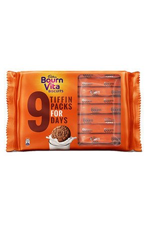Cadbury Bournvita Crunchy Cookies Tiffin 250 gm Pack of 9