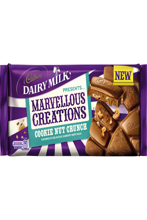 Cadbury Dairy Milk Marvellous Creations – Cookie Nut Crunch Chocolate Bar, 75 gm