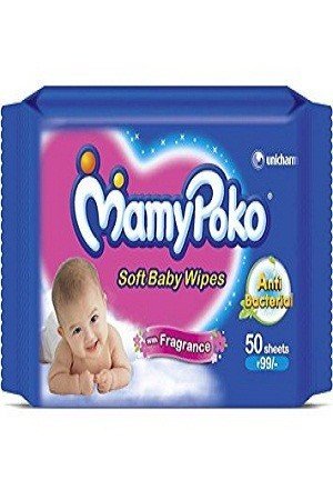Mamy Poko Baby Wipes, 20 pcs Pouch