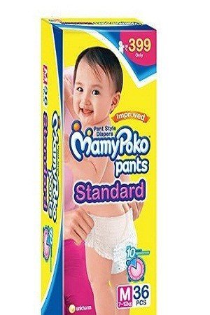 Mamy Poko Standard Pants – Medium, 7-12 Kg, 36 pcs Pouch