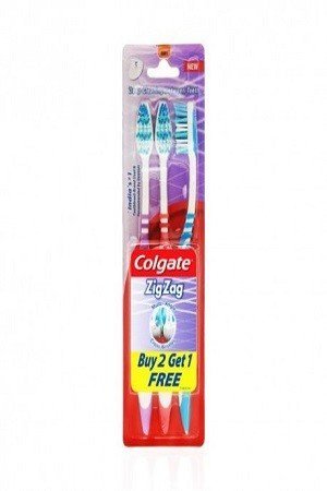 Colgate Toothbrush Zigzag Soft 3 Pcs Pouch Pack Of 3