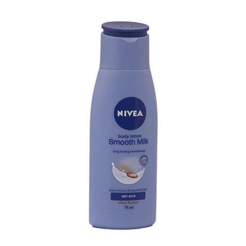 Nivea Smooth Body Milk Shea Butter Dry Skin 75 Ml Bottle