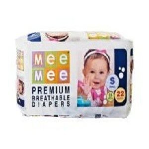 Mee Mee Premium Small Size Diapers, 22 pcs Pouch