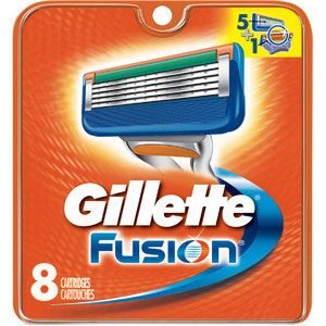 Gillette Fusion Manual Shaving Razor Blades Cartridge 8 Pcs
