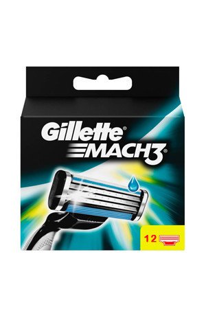 Gillette Mach 3 Manual Shaving Razor Blades Cartridge 12 Pcs