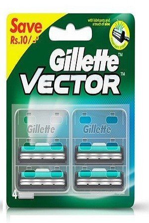 Gillette Vector 3 Manual Shaving Razor Blades Cartridge 4 Pcs Carton