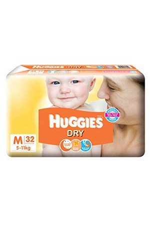 Huggies New Dry Diapers – Medium, 32 pcs