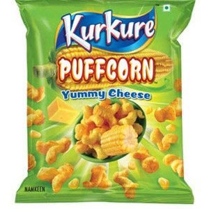 Kurkure Namkeen – Puffcorn, Yummy Cheese, 60gm Pouch