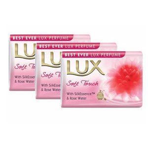 Lux Soap Bar – Soft Touch Silk Essence & Rose Water, 150 gm Pouch ( Pack of 3 )