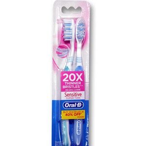 Oral B Toothbrush Sensitive Super Thin Extra Soft 2 Pcs