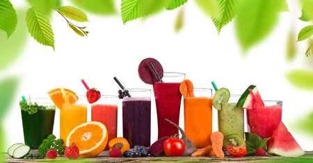 29612968-fresh-juice-mix-fruit-healthy-drinks-on-wooden-table - Daily Needs Online Shopping Supermarket India Grocery Shop - Daily Needs Online Shopping Supermarket India Grocery Shop