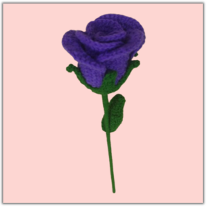 Handmade Crochet  Bangalore Rose Purple Big