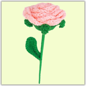 Handmade Crochet Rose Light Peach Big