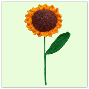 Handmade Crochet Sunflower Big Single Leaf