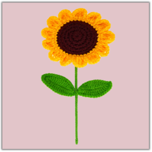Handmade Crochet Sunflower Small
