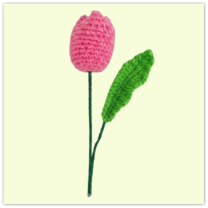 Handmade  Crochet Tulip Pink Small