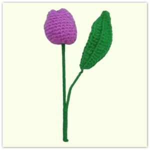 Handmade  Crochet Tulip Purple Small