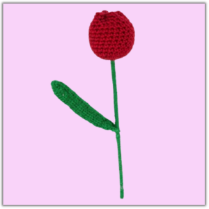 Handmade Crochet Tulip Red Big