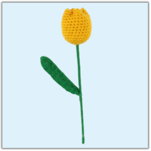 Handmade  Crochet Tulip Yellow Big