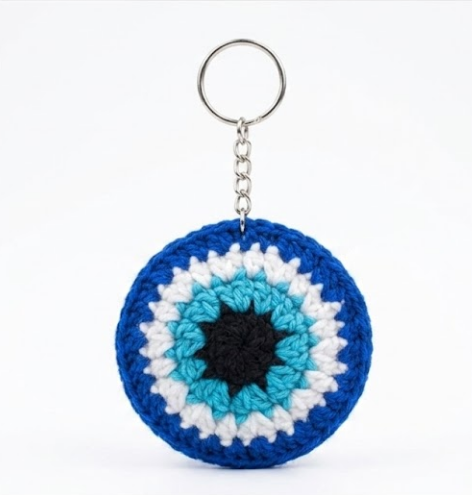 Handmade Crochet Keychain EvilEye