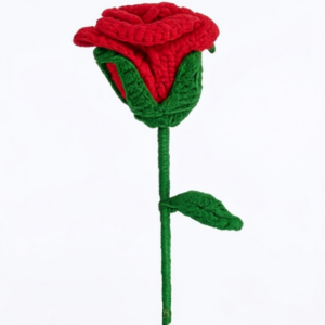 Handmade Crochet Bangalore Rose Red Big