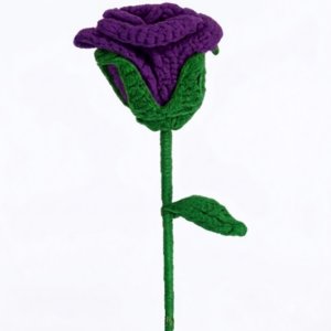 Handmade Crochet  Bangalore Rose Purple Big
