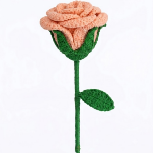 Handmade Crochet  Bangalore Rose Peach Big