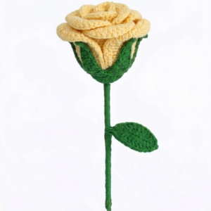 Handmade Crochet  Bangalore Rose Yellow Big