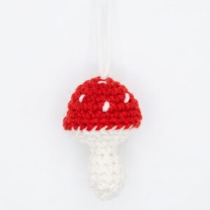 Handmade Crochet Mushroom KeyChain