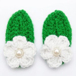 Handmade Crochet Hair Slider White