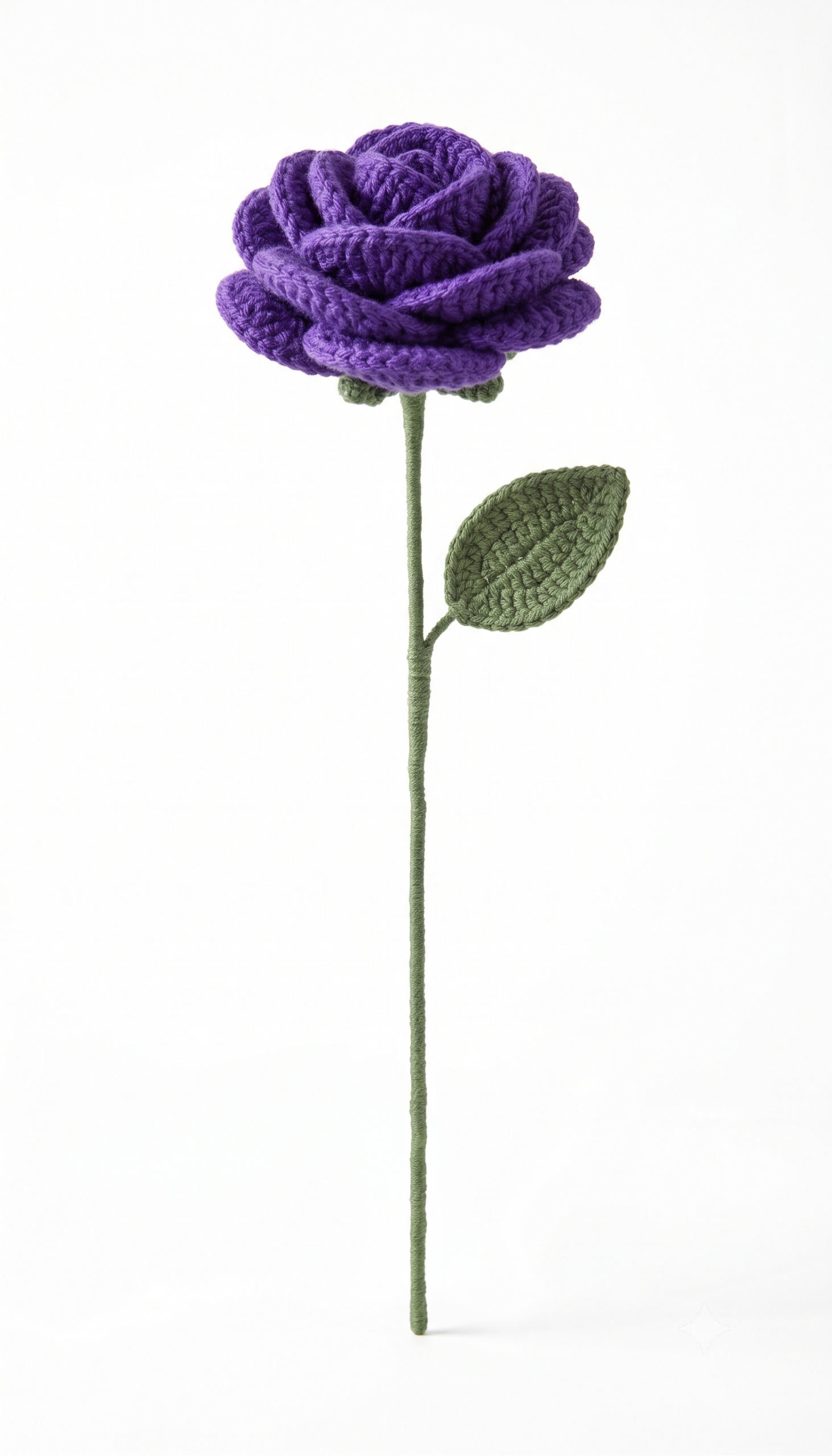 Handmade Crochet Rose Violet Small