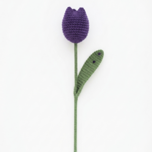 Handmade Crochet Tulip Violet Big