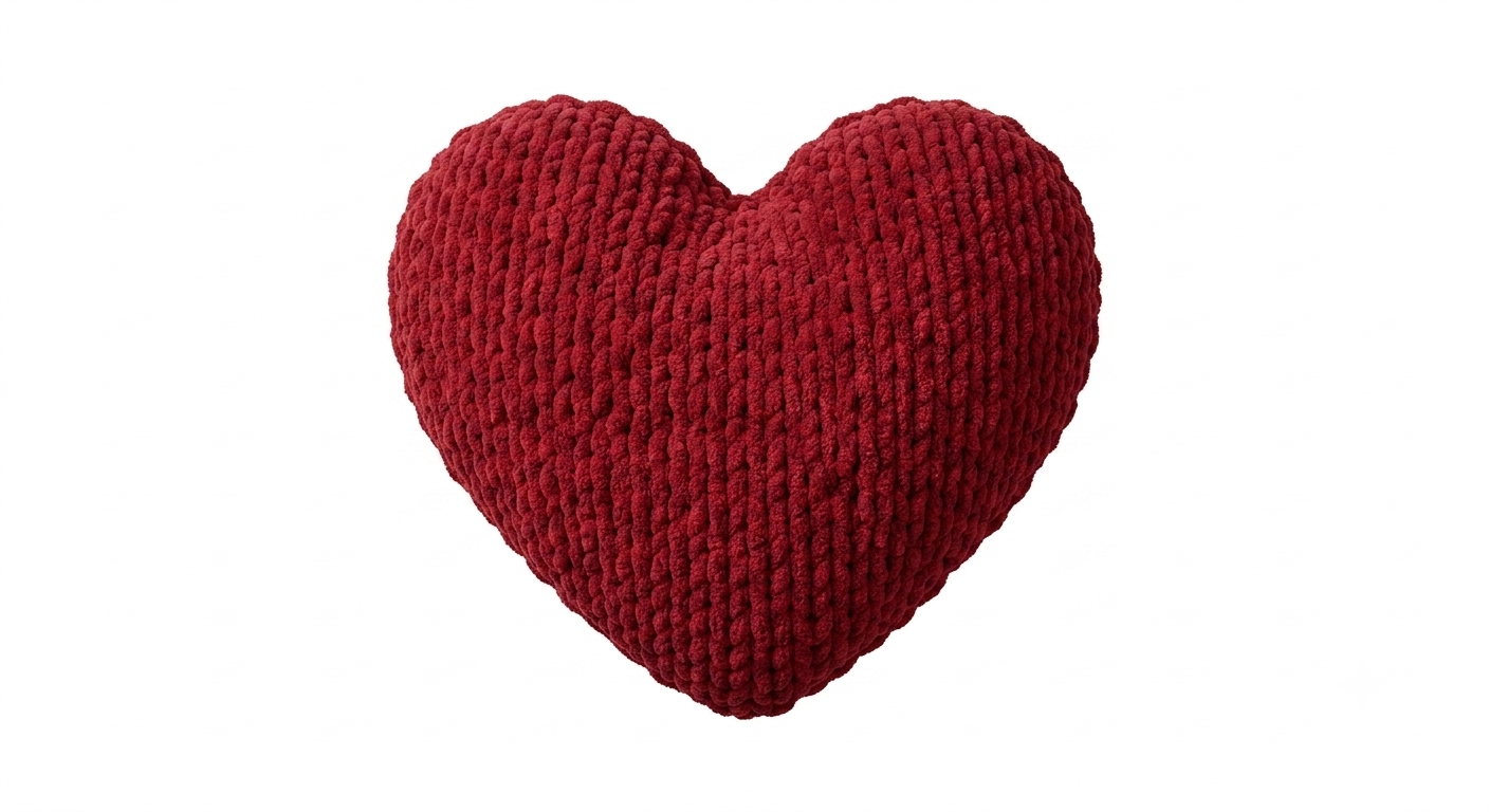 Handmade Crochet Big Heart Toy Showcase