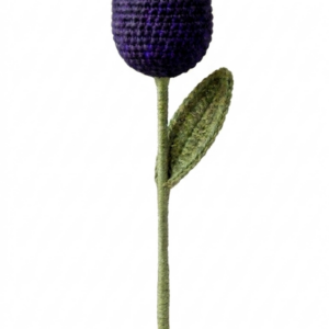Handmade  Crochet Tulip  Dark Violet Small