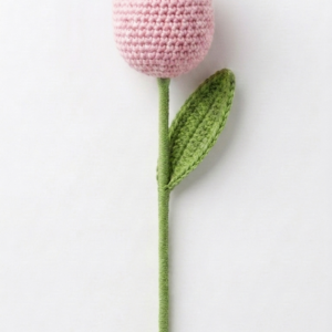 Handmade Crochet Tulip Light Pink Small