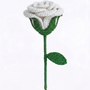 Handmade Crochet  Bangalore Rose White Big